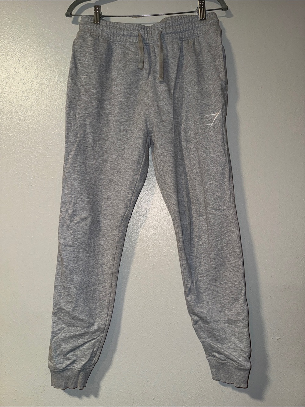 Gym Shark Light Gray Athletic Joggers with Subtle Logo